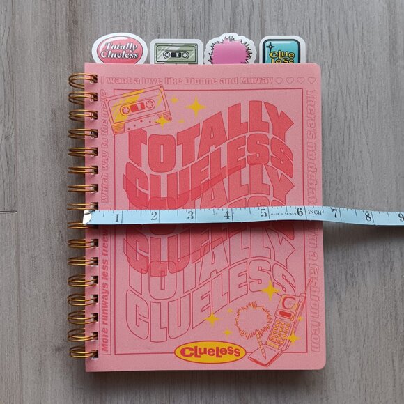 Clueless 30th Anniversary Spiral Bound Tabbed Notebook Lined 96 Sheets Pink Gold - Picture 8 of 10